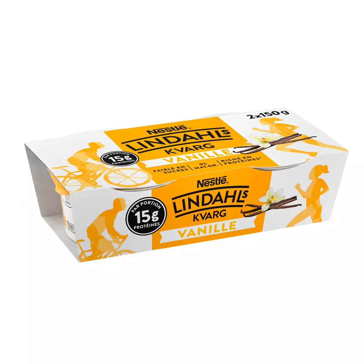 NESTLE LINDAHLS KVARG Fromage blanc à la vanille 0%MG 2x150g