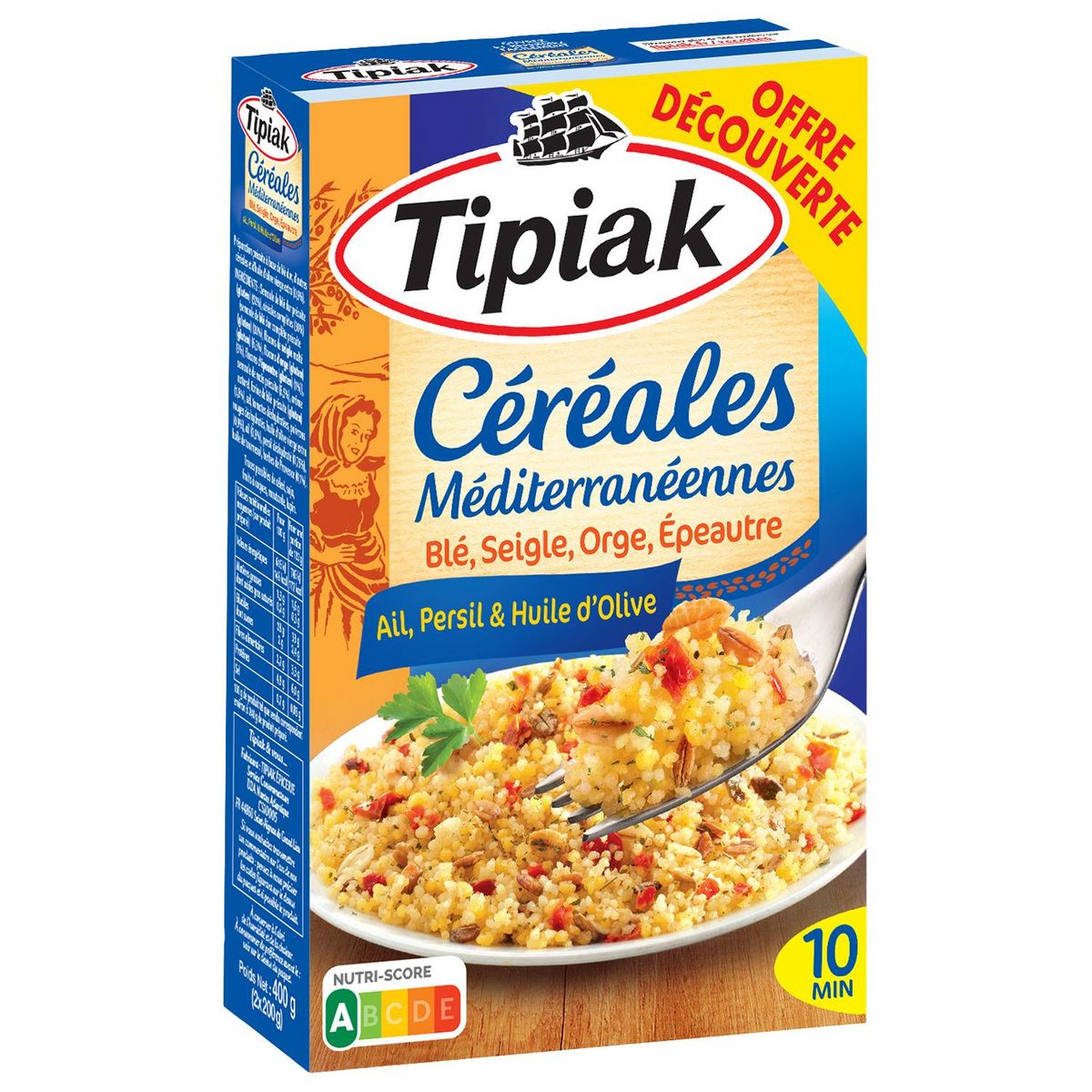 TIPIAK Céréales méditerranéennes avec une pointe de persillade 400g
