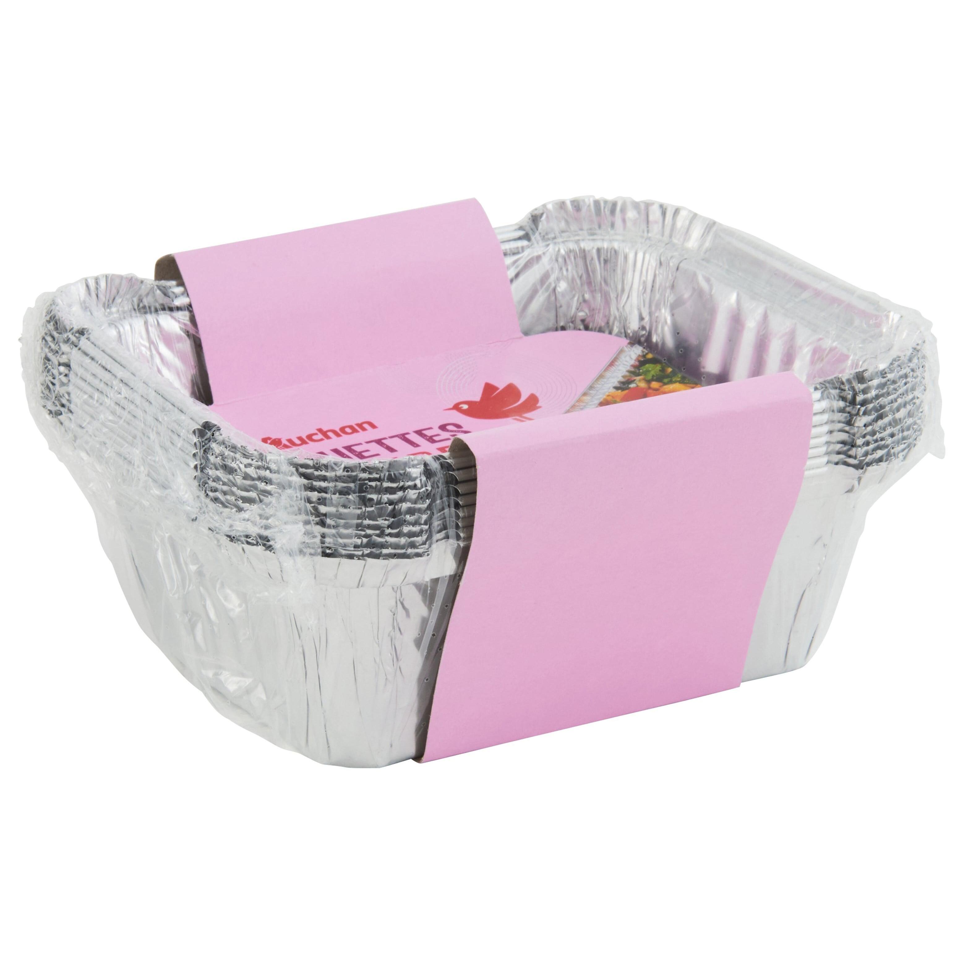 Voir la diapositive 4 : AUCHAN Barquettes aluminium profondes avec couvercles 10x0,5l
