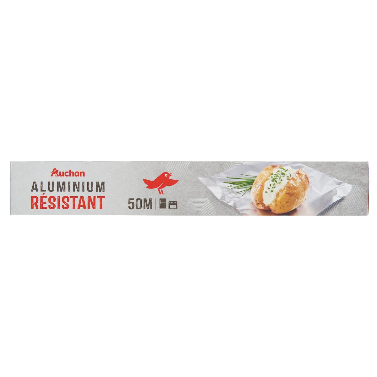 AUCHAN Papier aluminium résistant 50m 1 rouleau