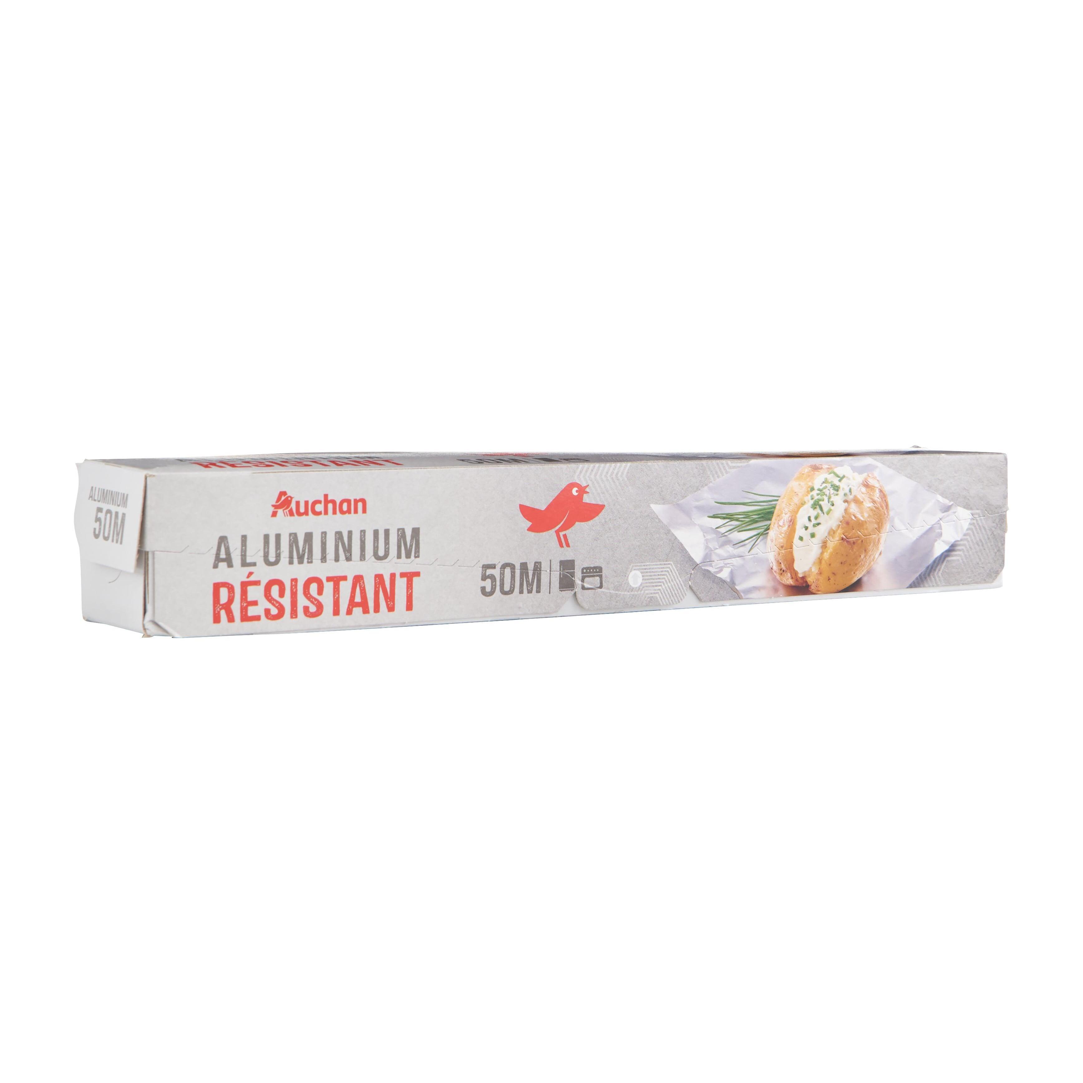 Voir la diapositive 3 : AUCHAN Papier aluminium résistant 50m 1 rouleau