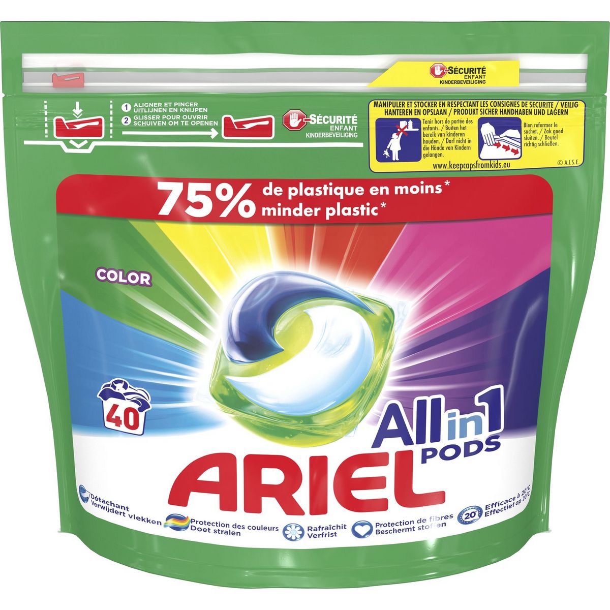 ARIEL Pods Couleur capsules de lessive tout en 1 40 capsules