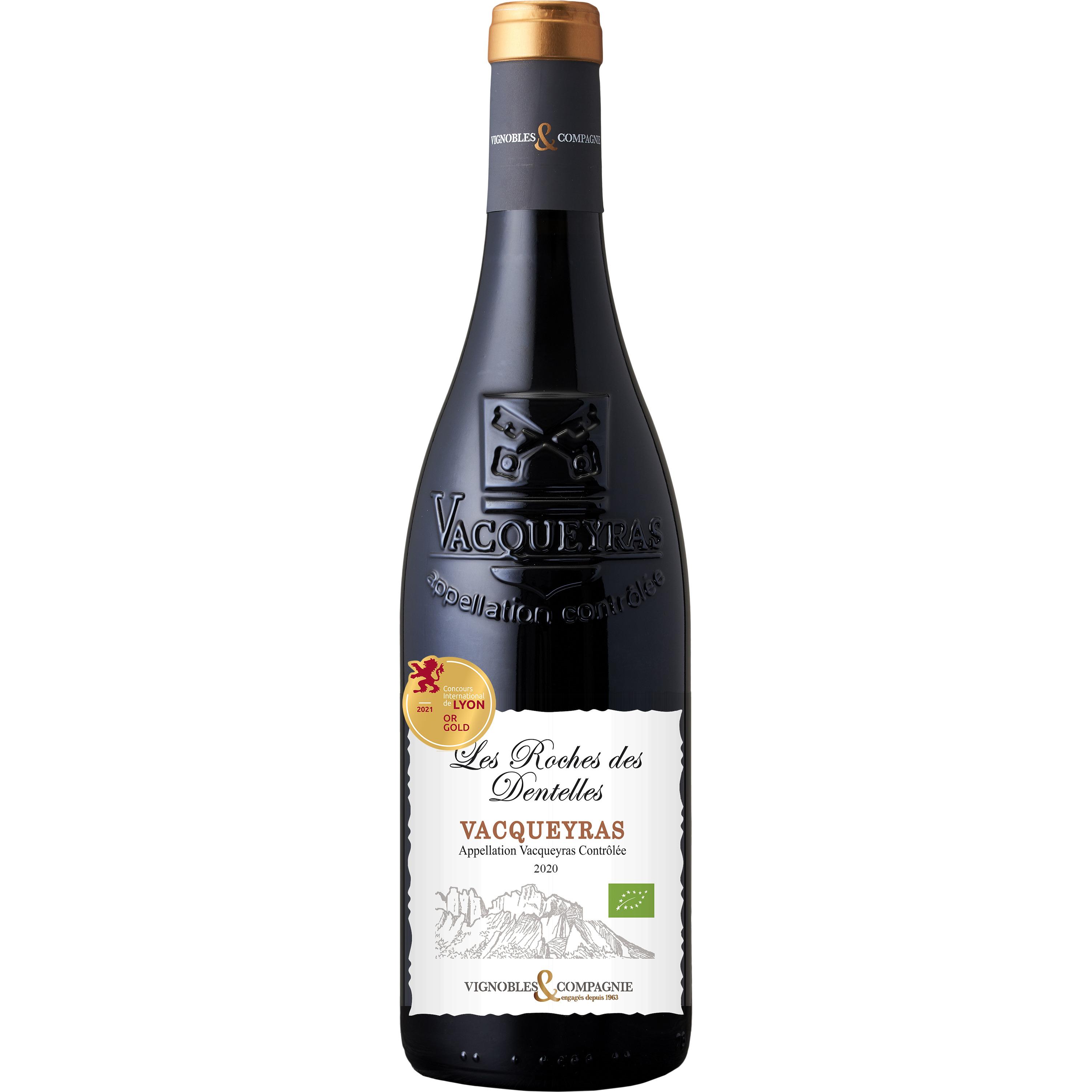 AOP Vacqueyras Les Roches des Dentelles rouge bio 75cl