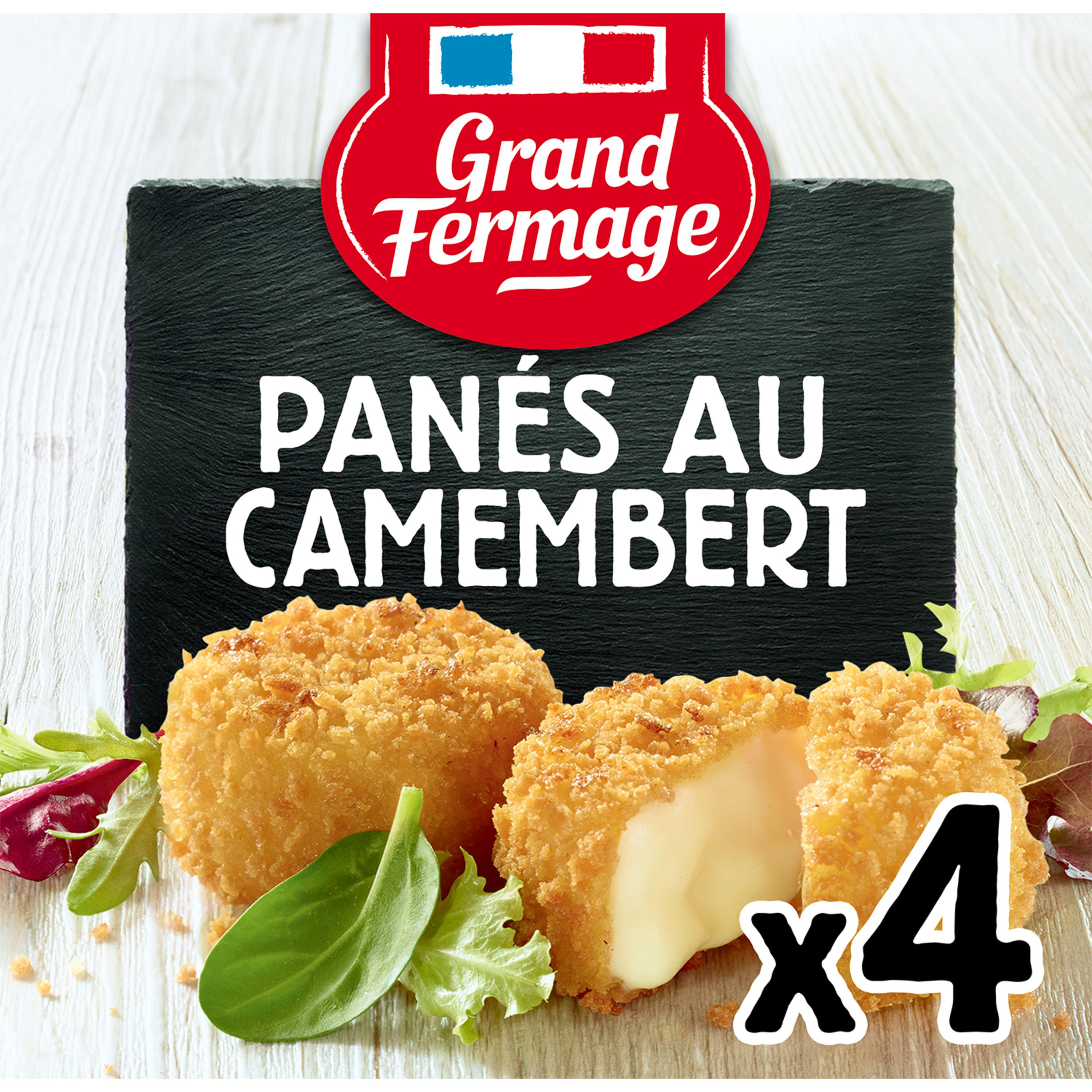 Voir la diapositive 2 : GRAND FERMAGE Panés au camembert 4 pièces 100g