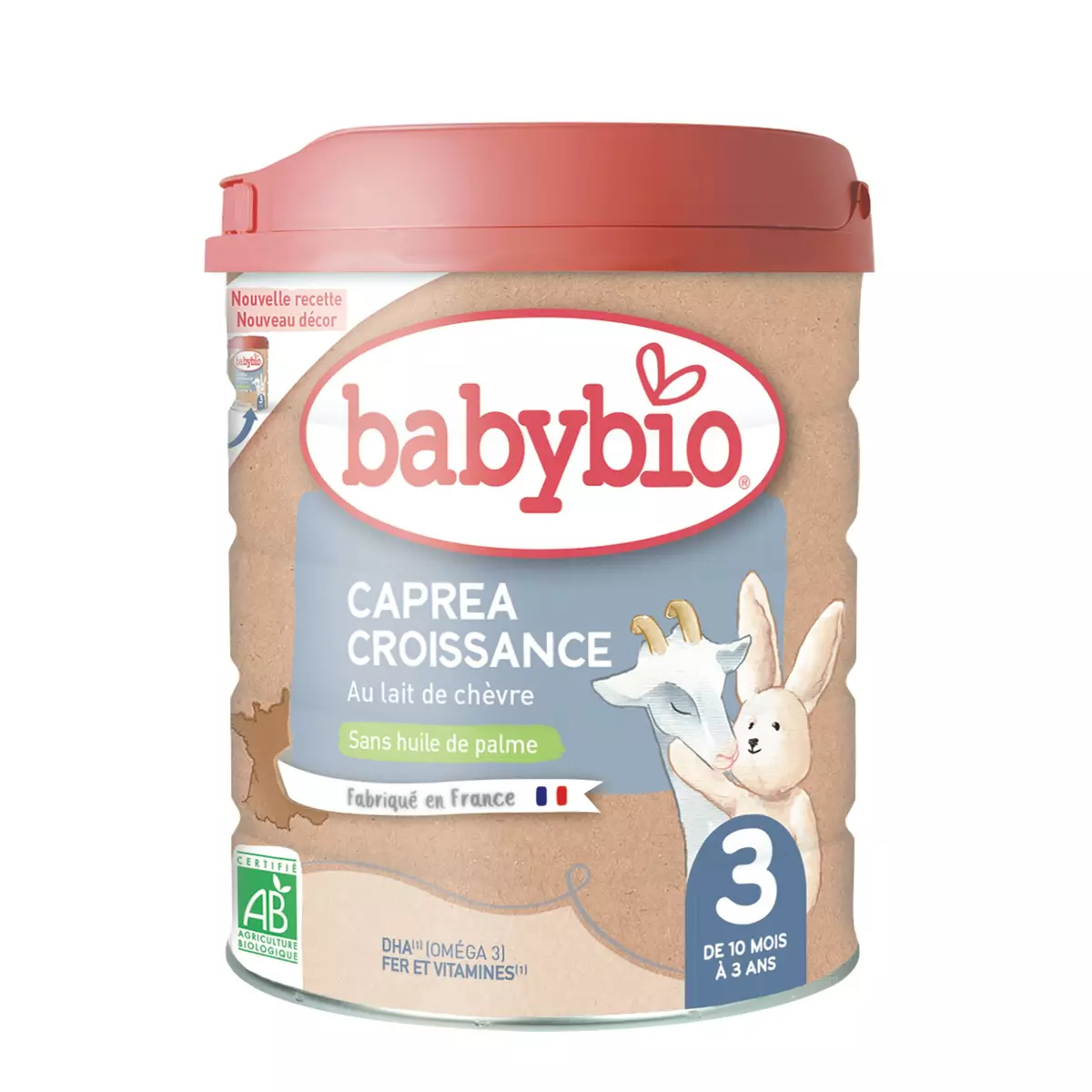 BABYBIO Caprea 3 lait de croissance au lait de chèvre en poudre dès 10 mois 800g