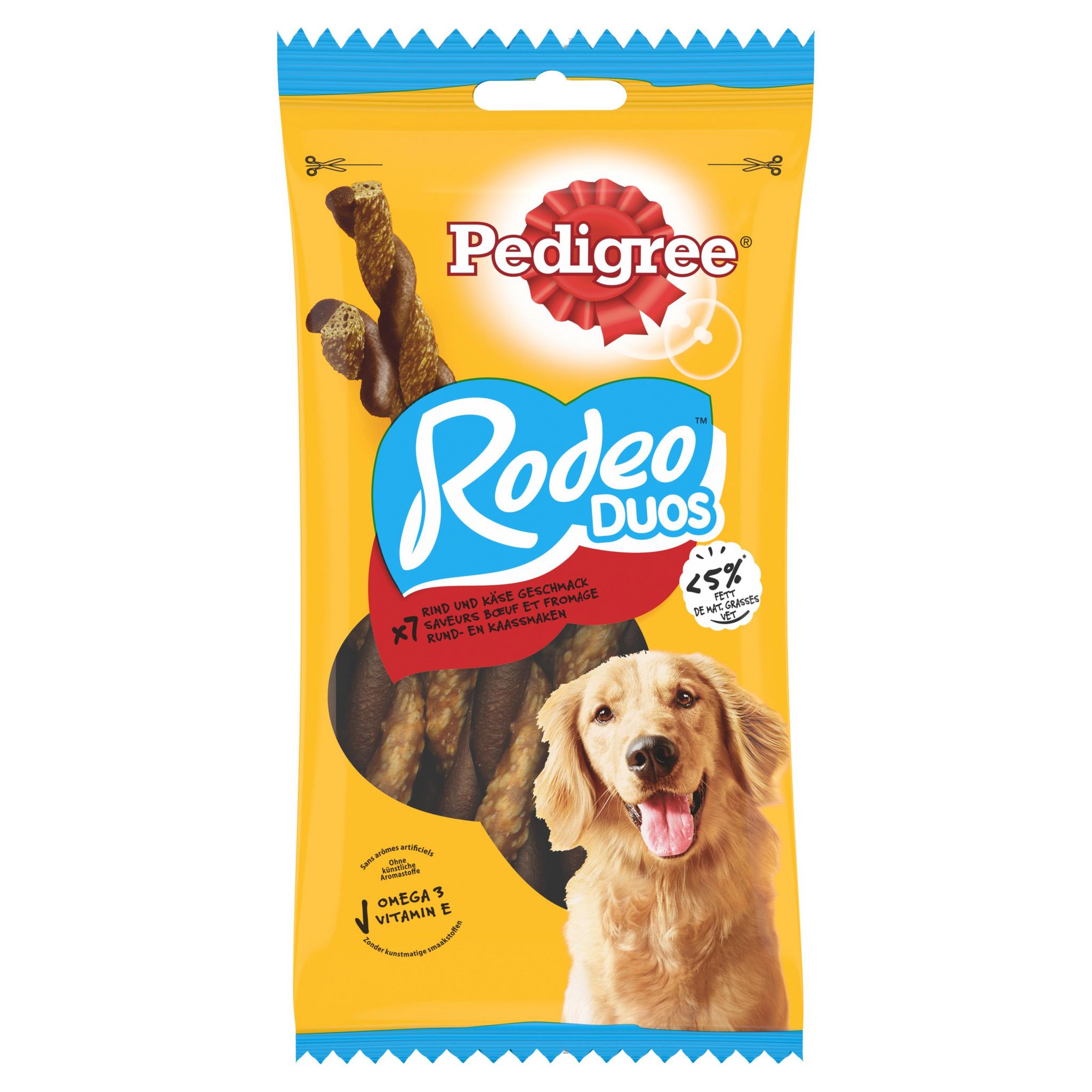 Voir la diapositive 2 : PEDIGREE Rodeo duos Friandises saveurs boeuf et fromage pour chien 7 pièces 123g