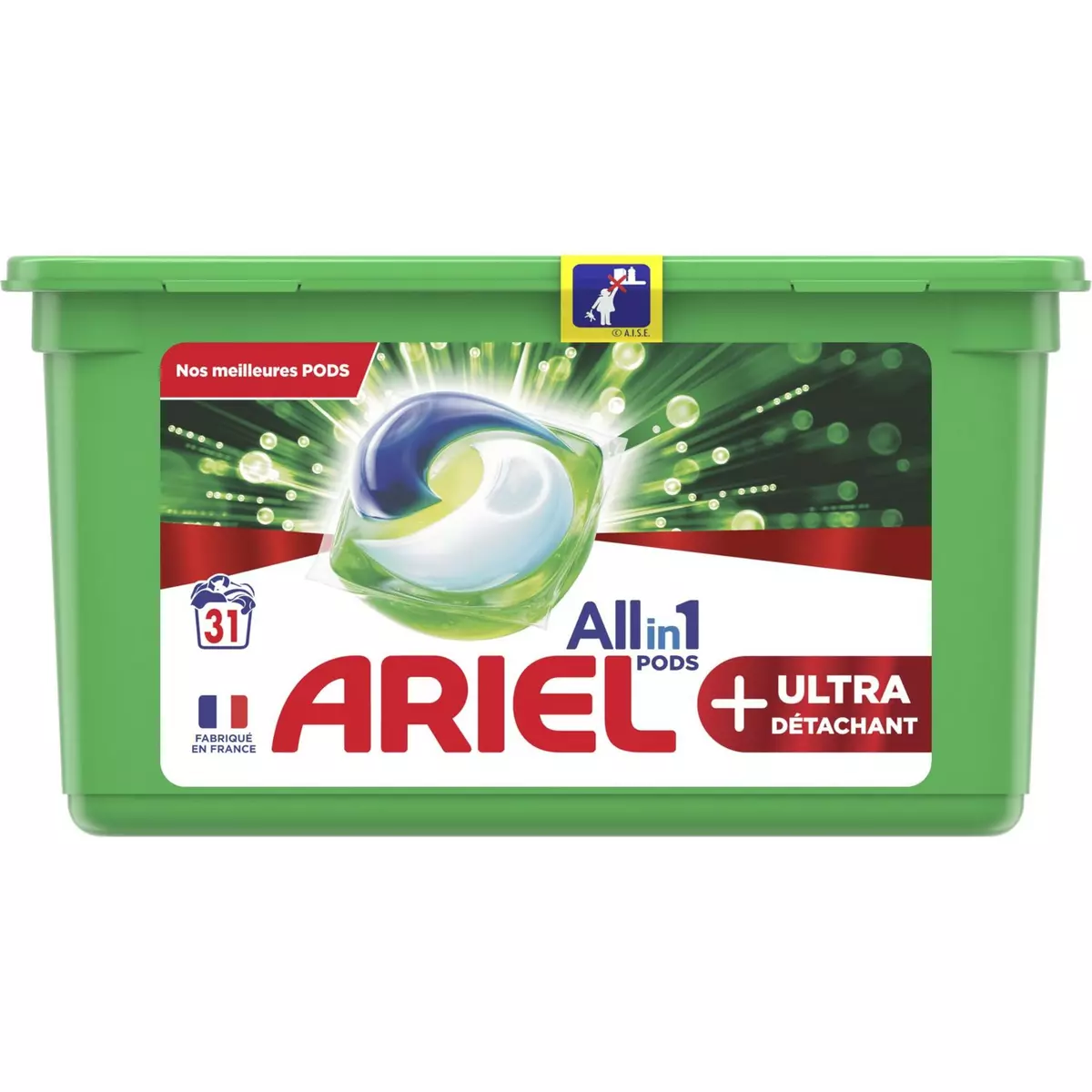 ARIEL Pods lessive capsules écodoses ultra détachant 31 capsules