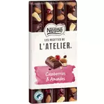 Nestlé NESTLE Les recettes de l'atelier tablette de chocolat noir cranberries et amande