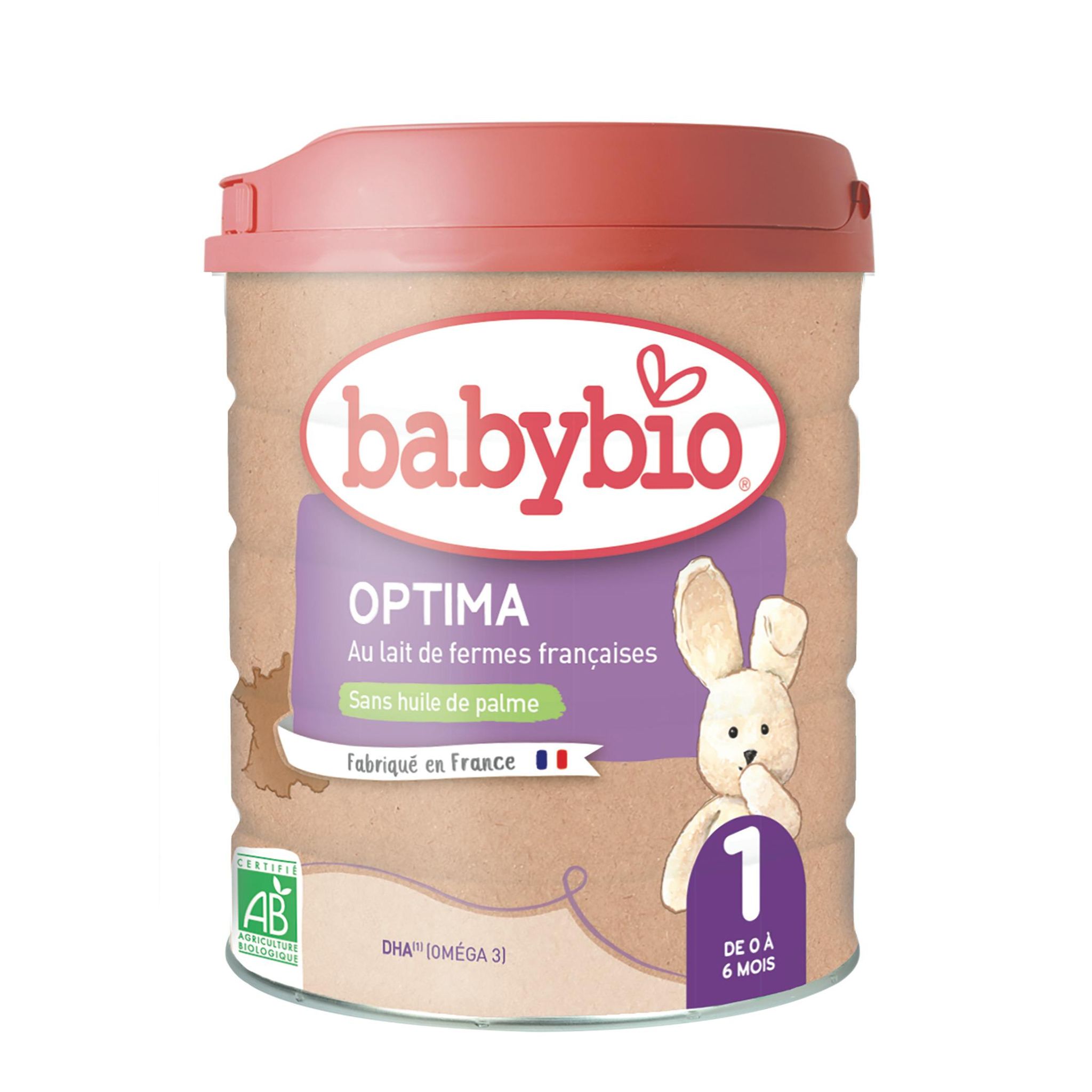 Voir la diapositive 2 : BABYBIO Optima lait 1er âge en poudre bio dès la naissance 800g