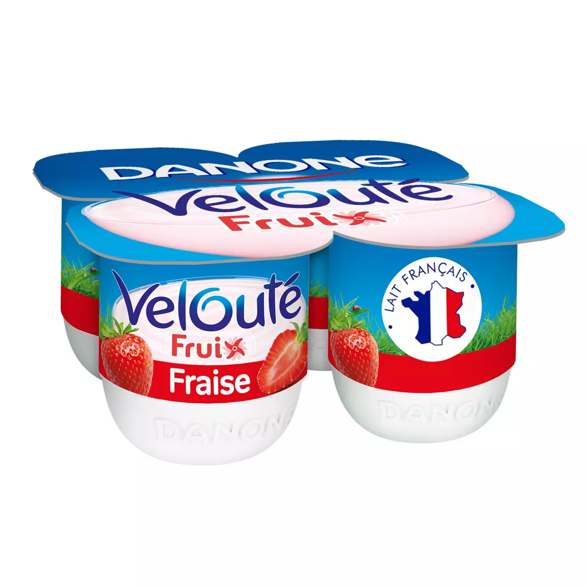 VELOUTE FRUIX Yaourt brassé à la fraise 4x125g