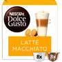 DOLCE GUSTO Capsules de café latte macchiato 8 café+8 lait 183,2g