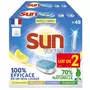 SUN Tablettes lave-vaisselle tout en 1citron Ecolabel 96 pastilles