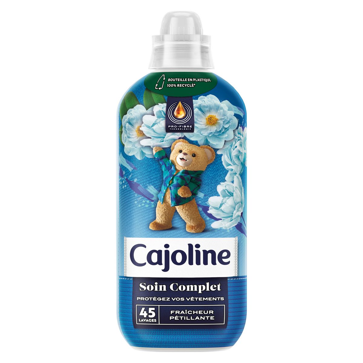 CAJOLINE Adoucissant liquide concentré Fraîcheur pétillante 45 lavages 1,125ml