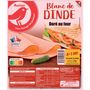 Voir la diapositive 2 : AUCHAN Blanc de dinde doré au four 4 tranches+ 1 offerte 150g