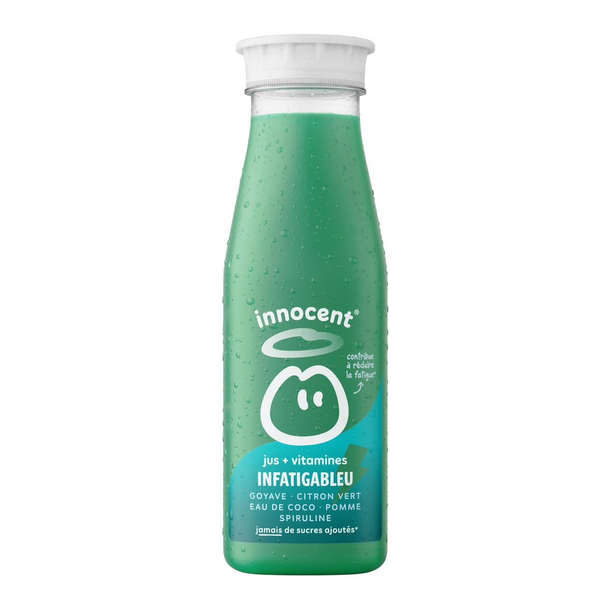 INNOCENT Jus multifruit Fa-bu-bleu goyave citron vert pomme eau de coco spiruline 33cl