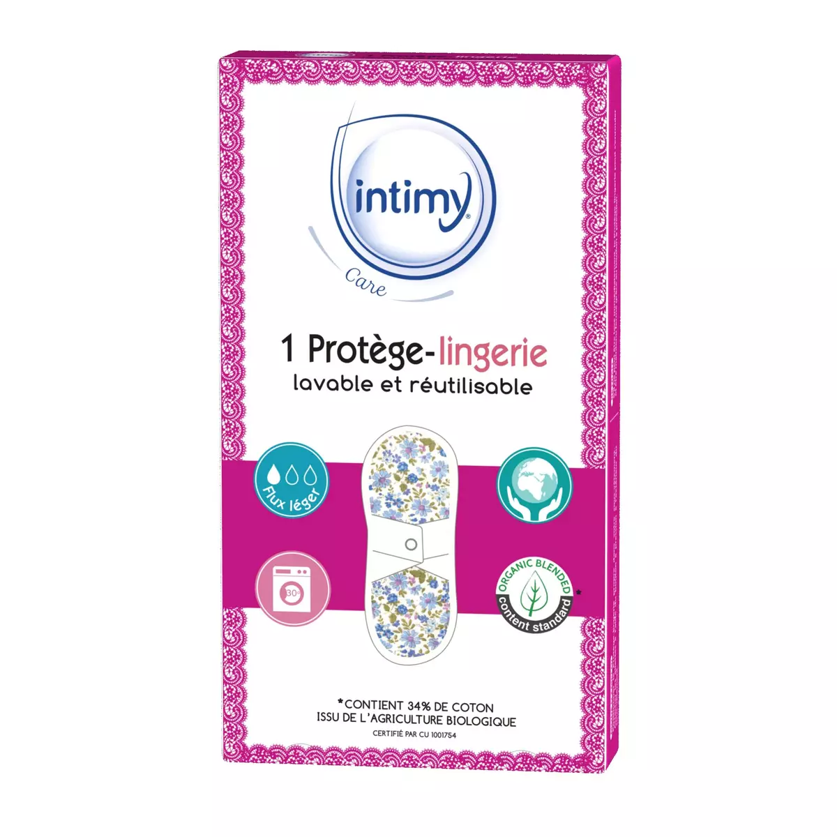 INTIMY Care protège-lingerie lavable et réutilisable 1 pièce
