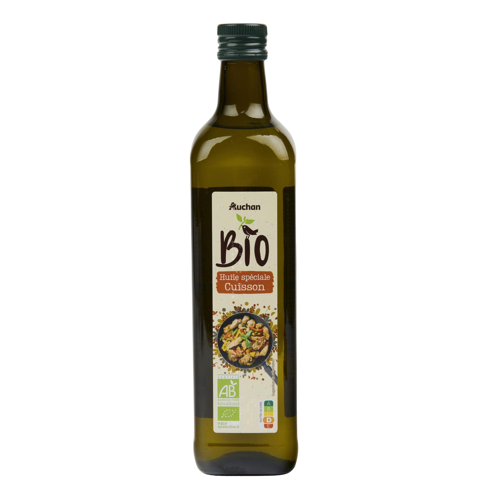 Voir la diapositive 3 : AUCHAN BIO Huile spéciale cuisson 75cl