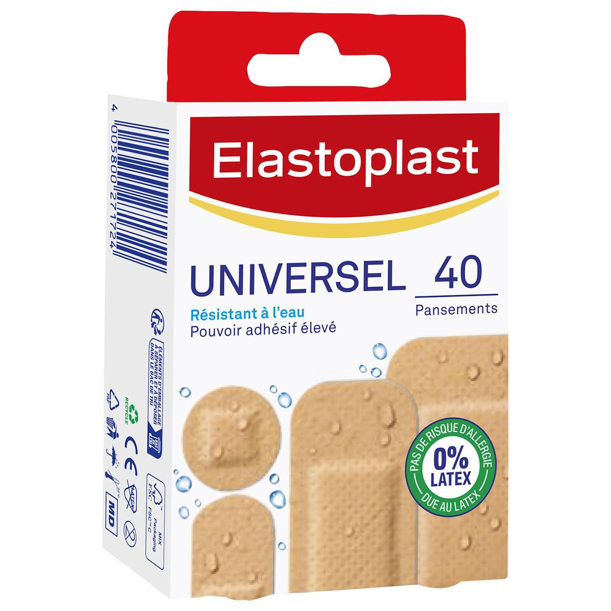 ELASTOPLAST Pansements 4 tailles 40 pansements