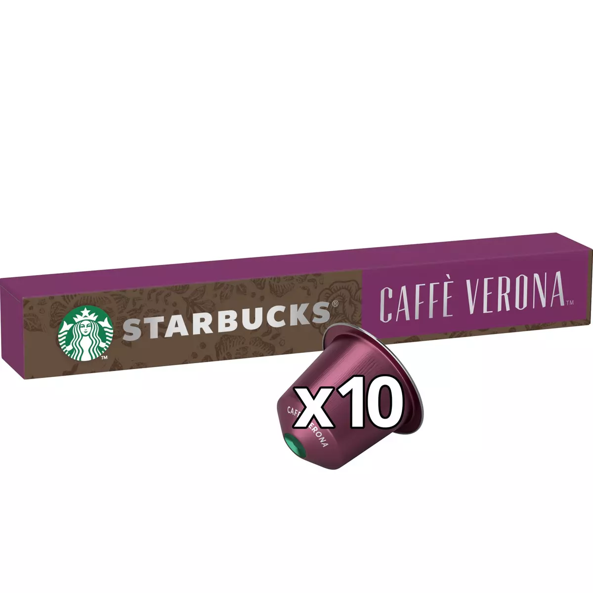 STARBUCKS Capsules de café Verona intensité 10 compatibles Nespresso 10 capsules 55g