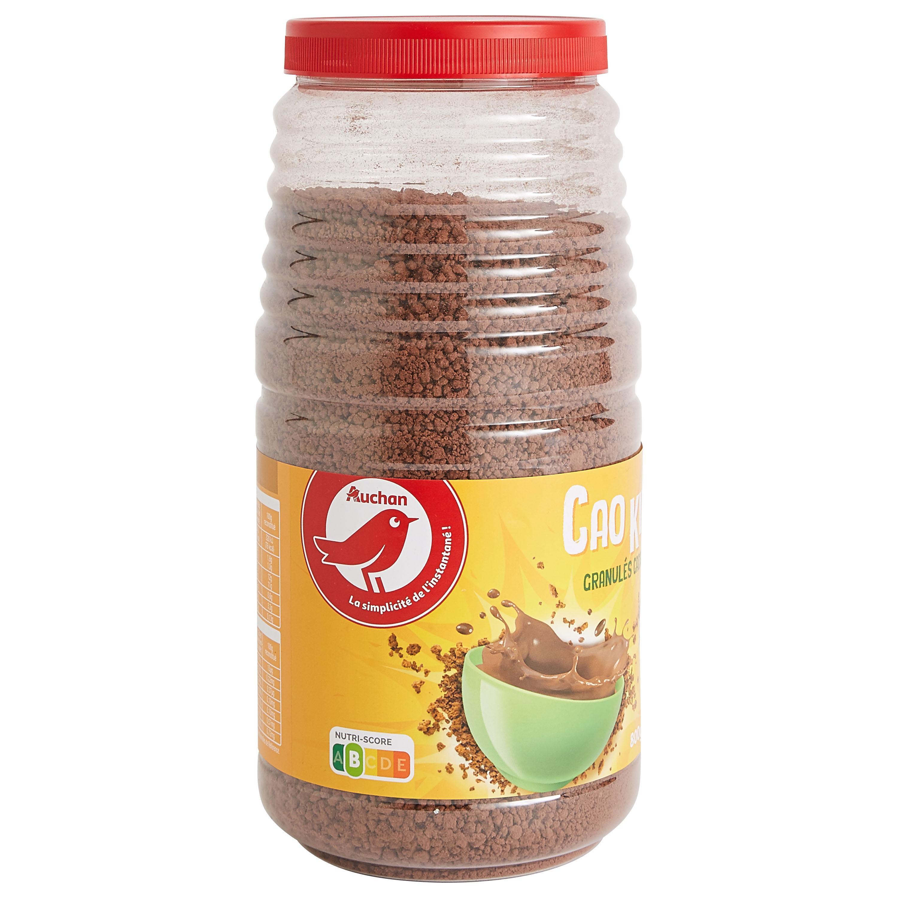 Voir la diapositive 2 : AUCHAN Chocolat en poudre granulés Cao Kido 800g