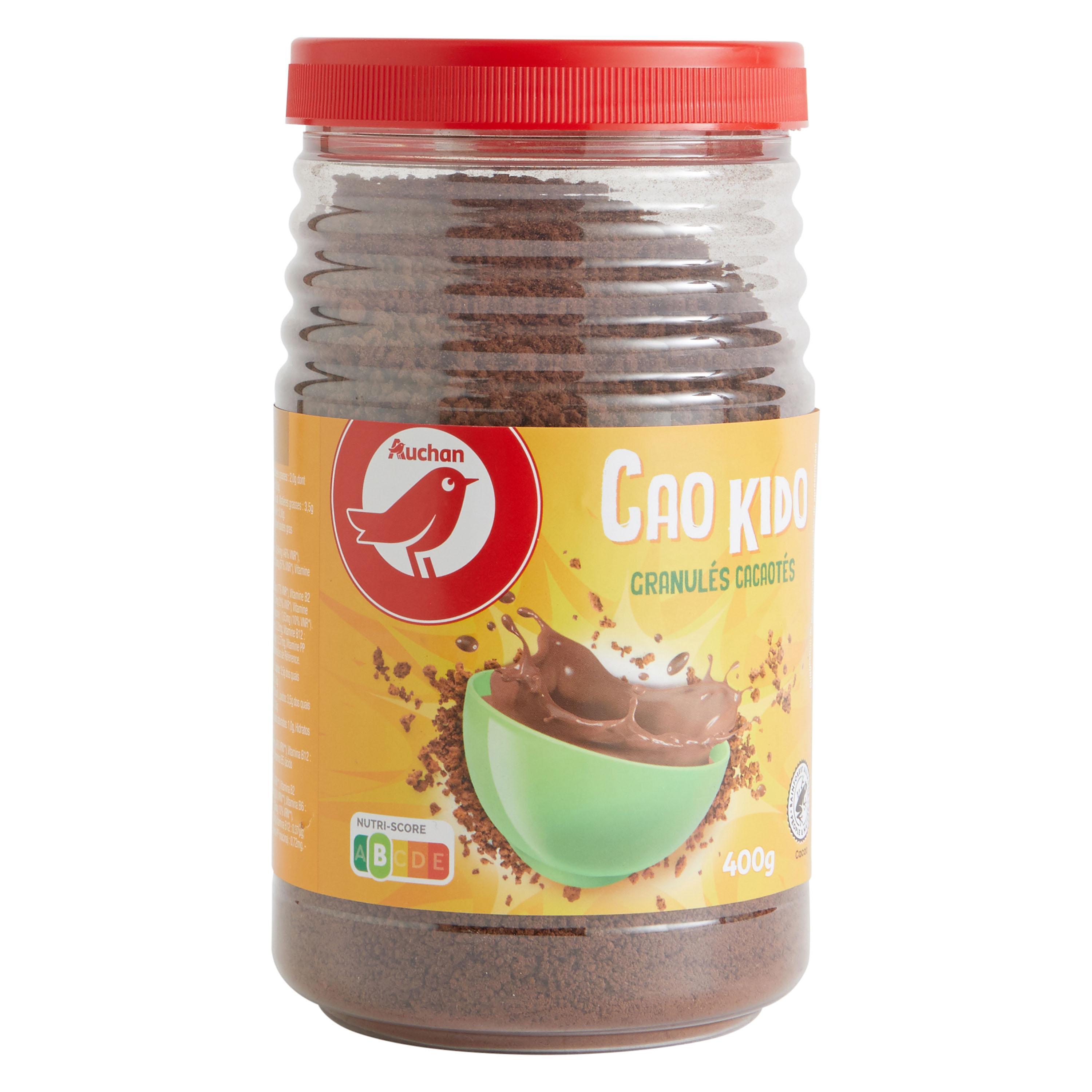 Voir la diapositive 3 : AUCHAN Cao Kido chocolat instantané en granulés 400g