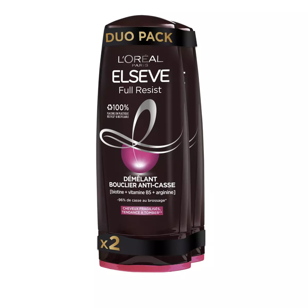 ELSEVE Après-shampooing Full resist démêlant bouclier anti-casse cheveux fragilisés 2x200ml