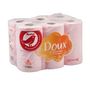 Voir la diapositive 2 : AUCHAN Papier toilette rose maxi doux et résistant 2 épaisseurs = 18 standards 12 rouleaux