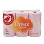 Voir la diapositive 2 : AUCHAN Papier toilette rose maxi doux et résistant 2 épaisseurs = 9 standards 6 rouleaux