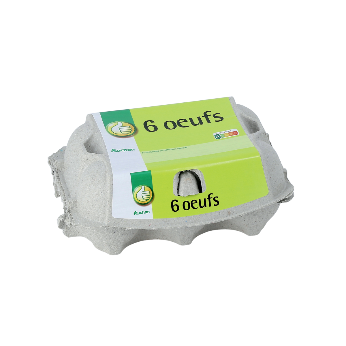POUCE Oeufs de catégorie A de poules élevées en cage 6 oeufs