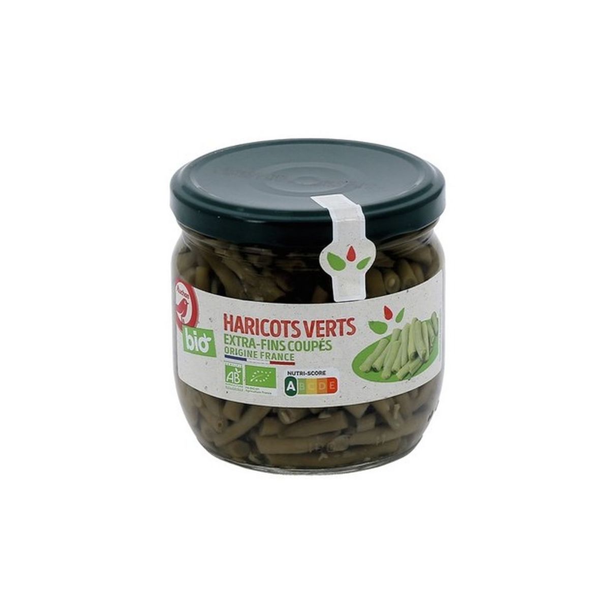 AUCHAN BIO Haricots verts extra-fins coupés 185g