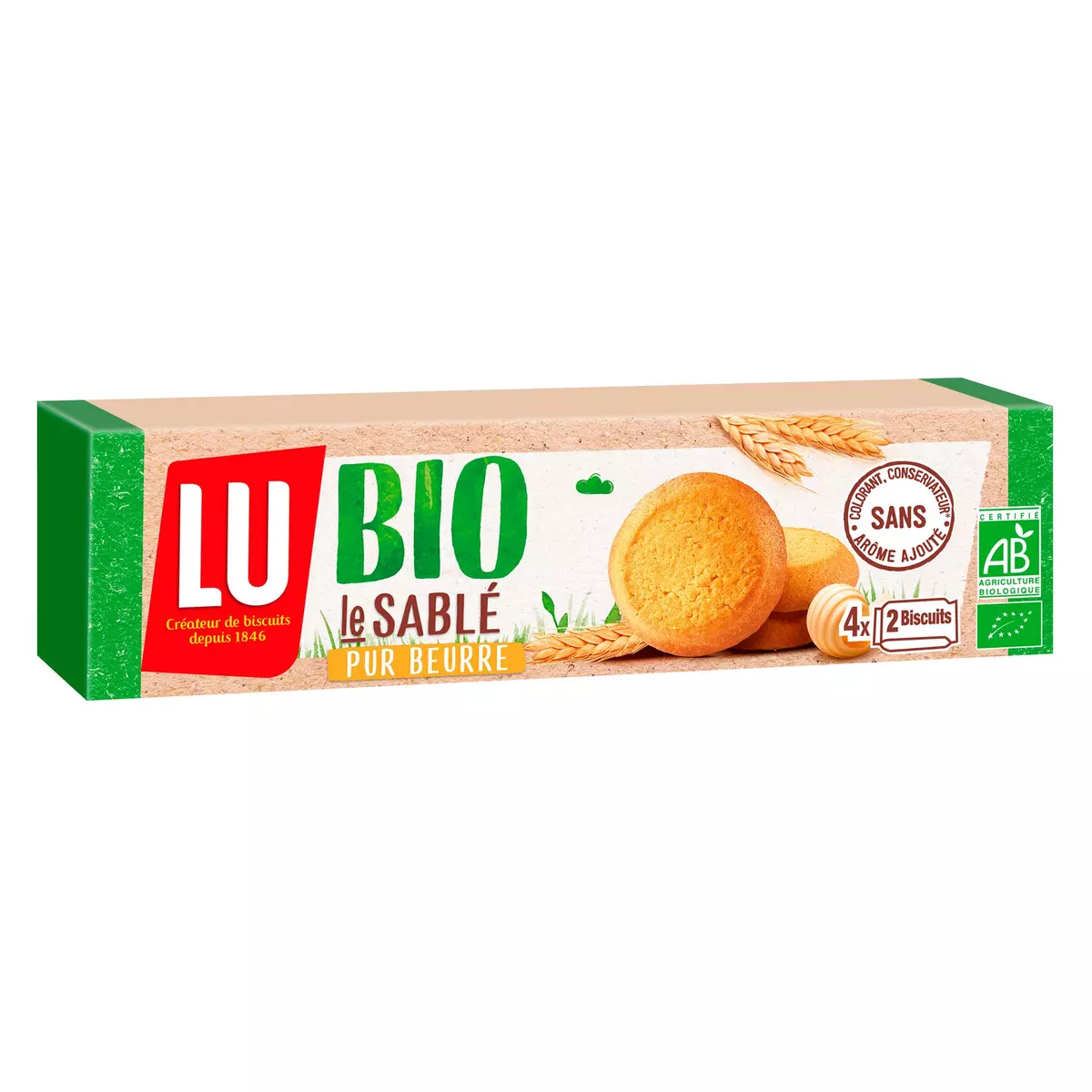 LU Biscuits sablés BIO pur beurre 130g