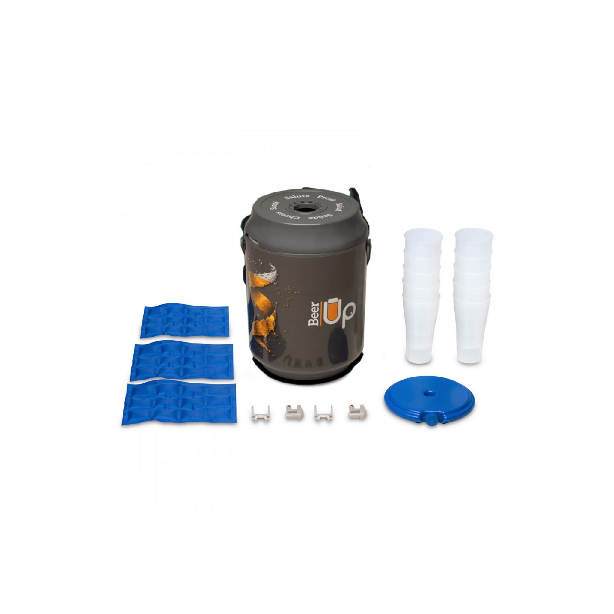 Voir la diapositive 2 : BEER UP Tireuse à bière portable et pack 10 verres