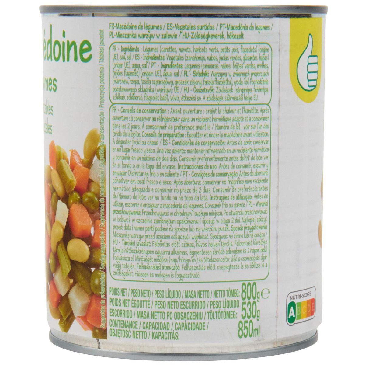 POUCE Macédoine de légumes 530g