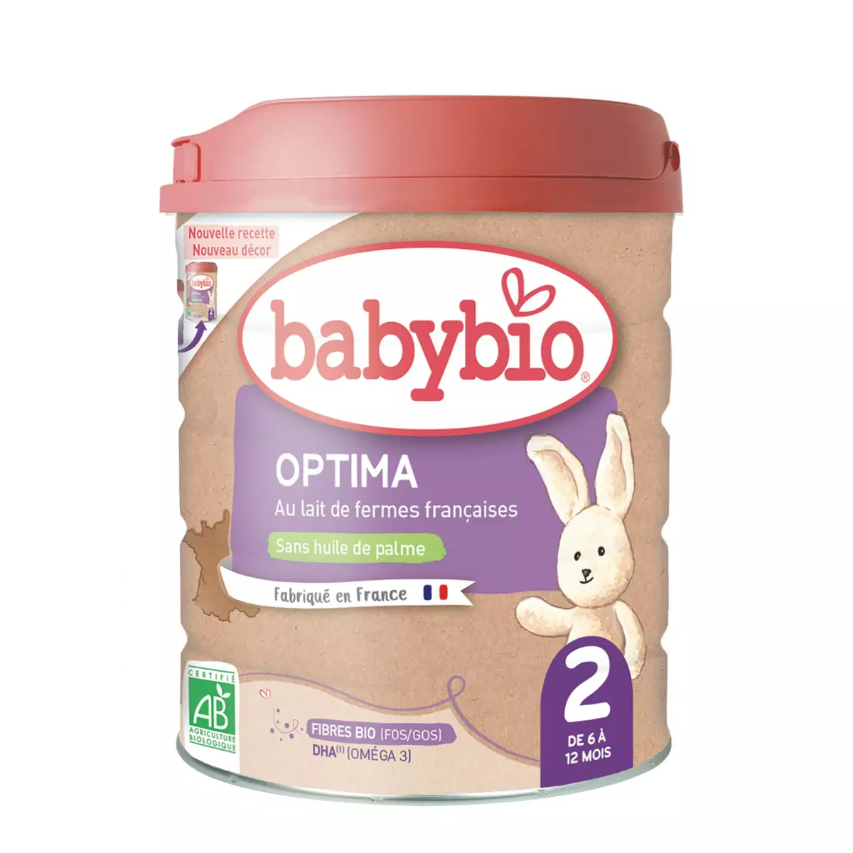 BABYBIO Optima 2 lait 2ème âge en poudre dès 6 mois 800g