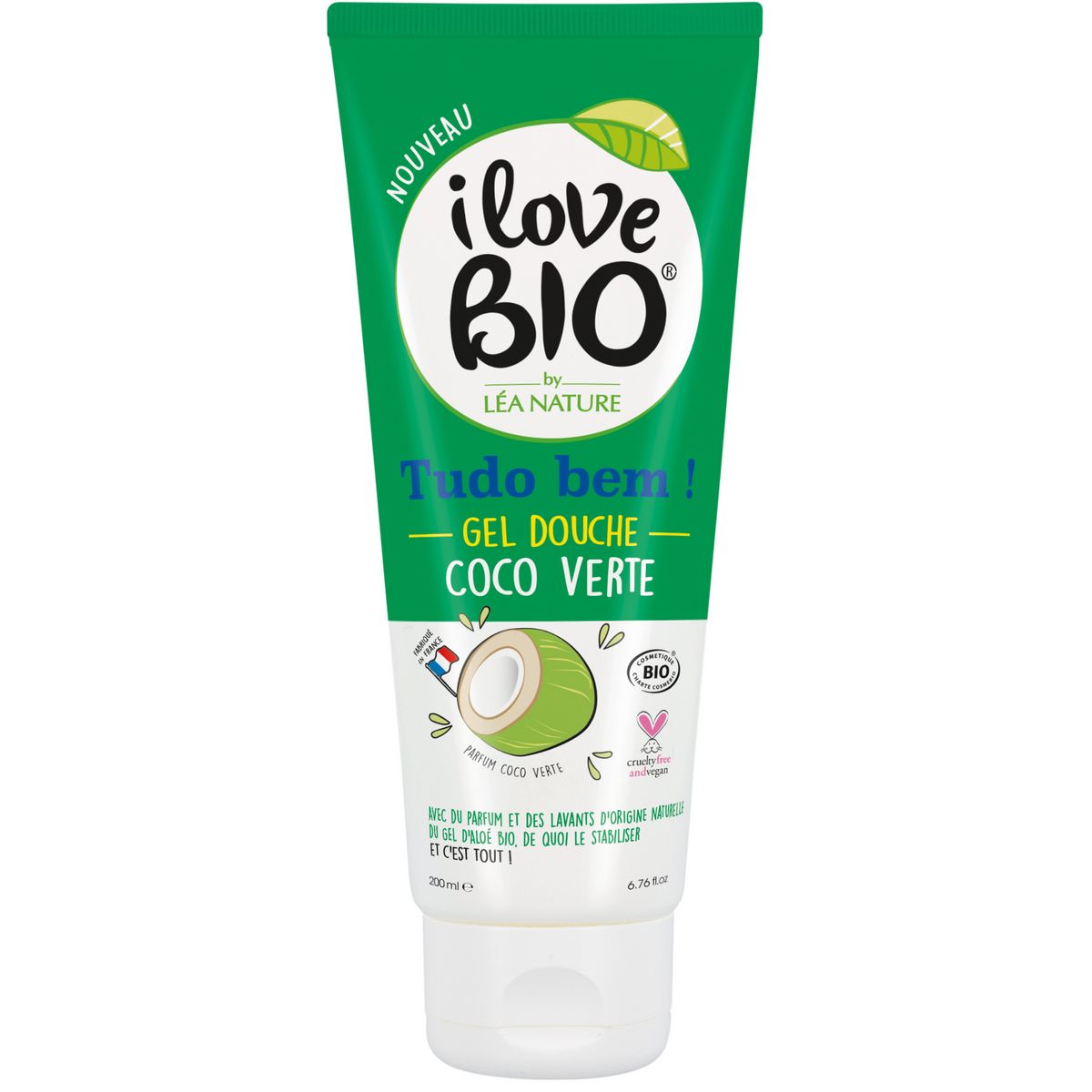 I LOVE BIO Gel douche coco verte vegan 200ml