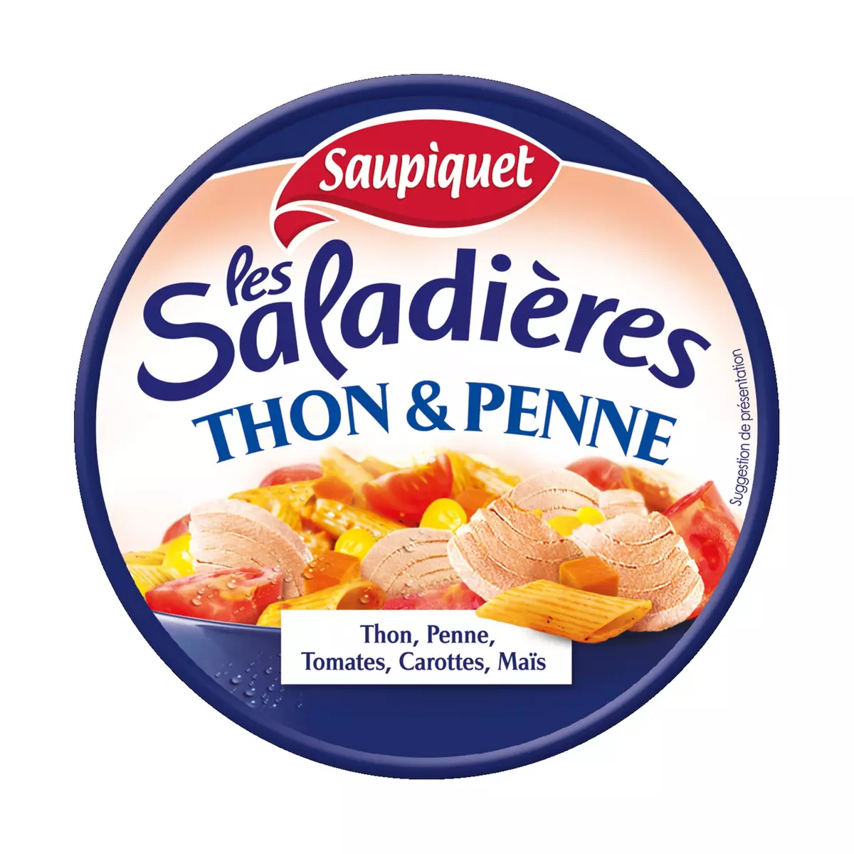 SAUPIQUET Les Saladières thon penne tomates carottes maïs 220g