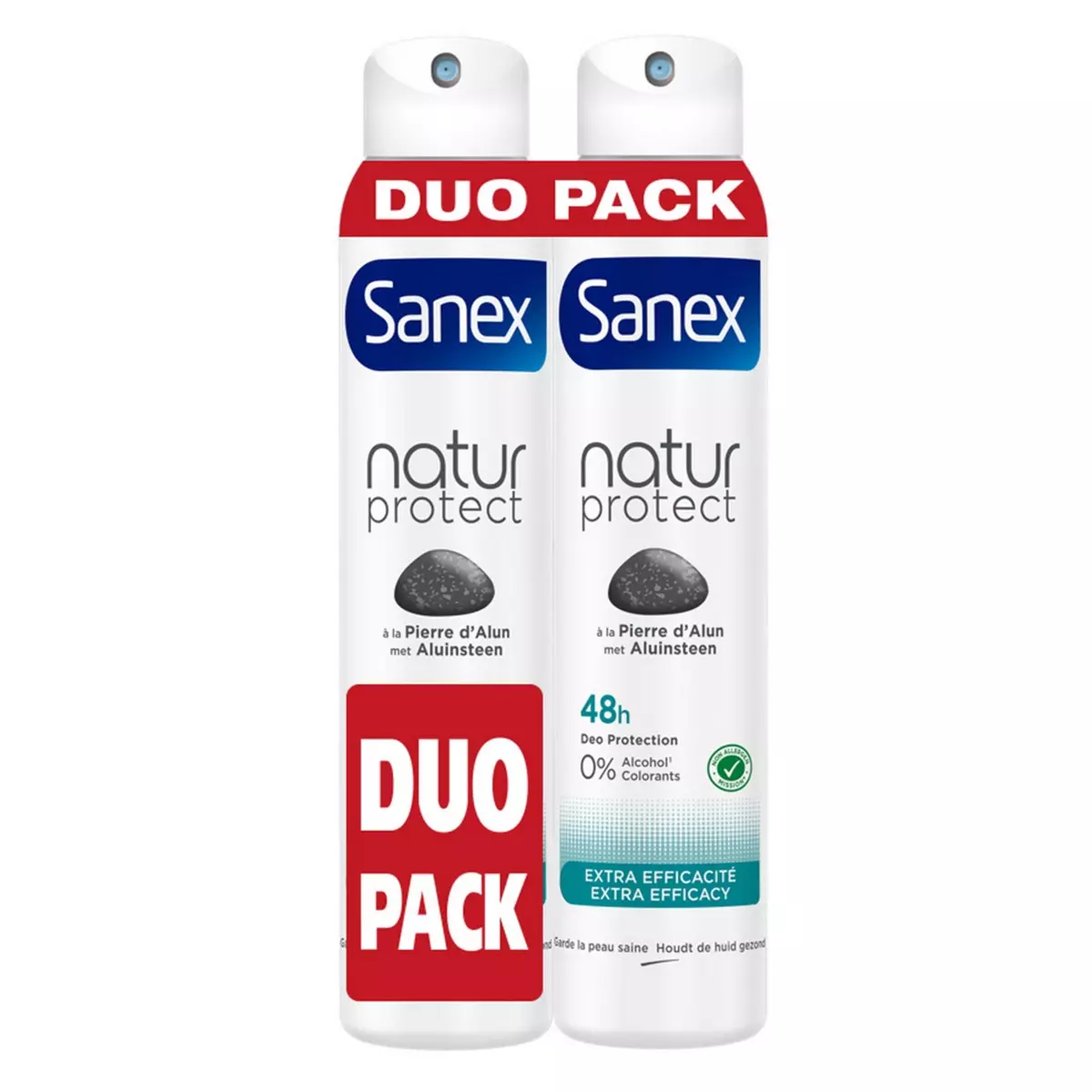 SANEX Natural Protect Déodorant Spray extra efficacité 48h 2x200ml