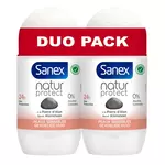Sanex SANEX Natur Protect déodorant bille 24h peaux sensibles à la pierre d'alun