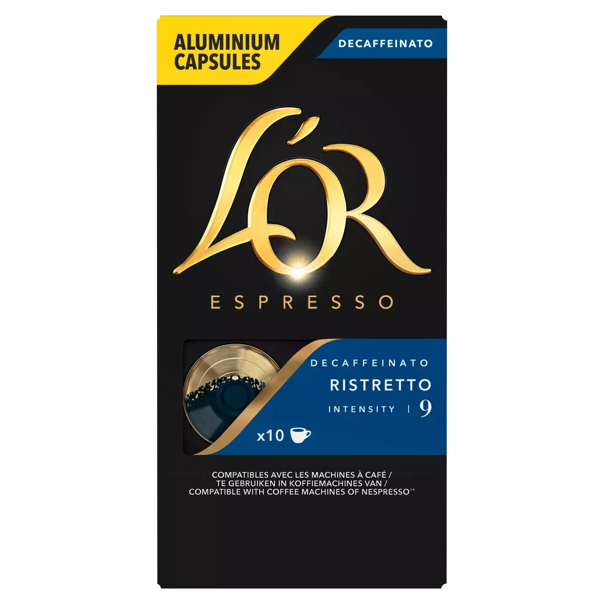 L'OR Espresso Capsules de café decaffeinato ristretto intensité 9 10 capsules 52g