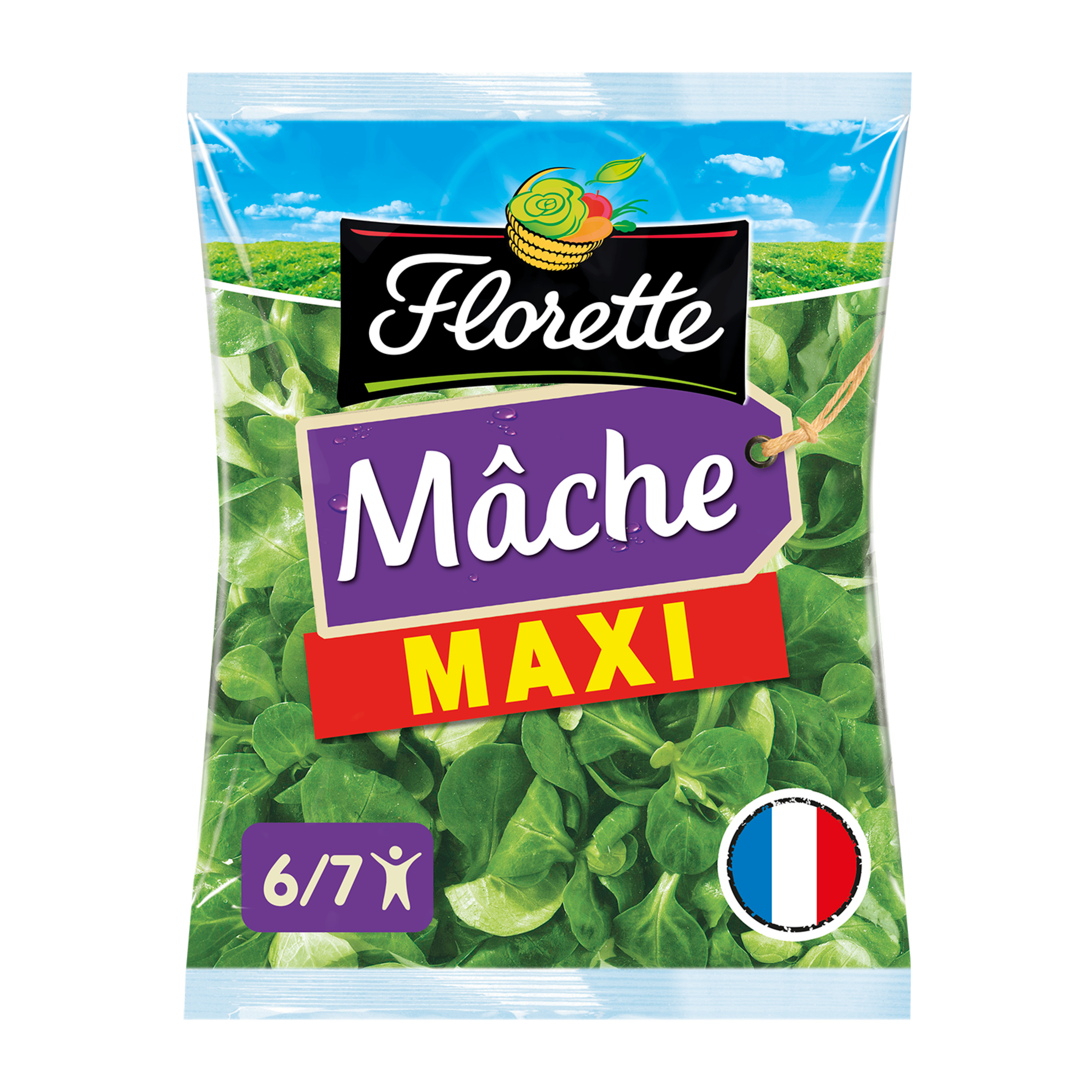 Voir la diapositive 2 : FLORETTE Mâche maxi format 6 parts 270g