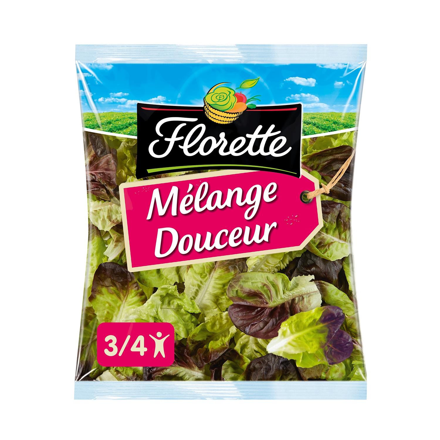 FLORETTE Mélange douceur feuille de chêne et laitue rouge 3/4 parts 200g