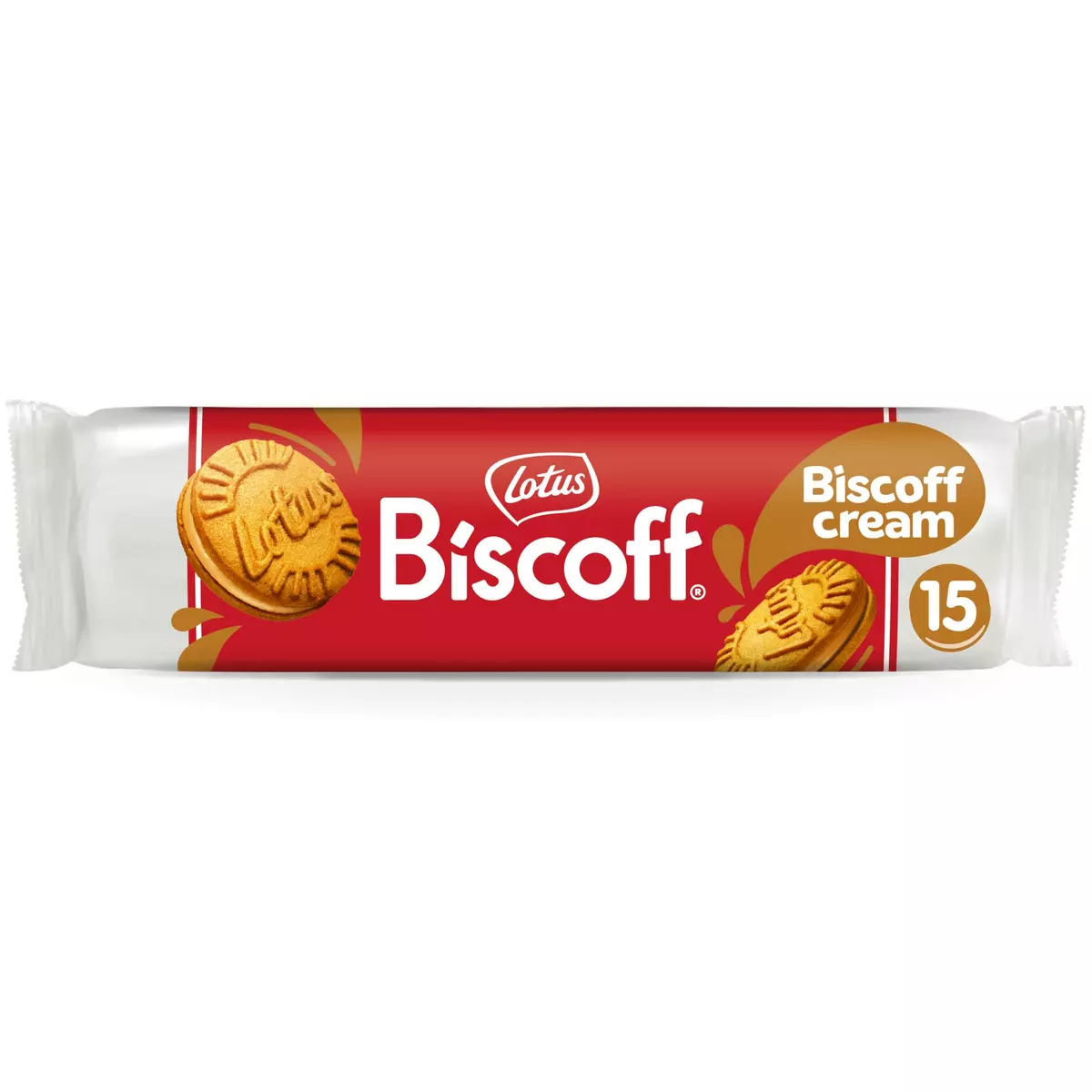 LOTUS Biscoff Speculoos Biscuits fourrés crème saveur speculoos 15 biscuits 150g