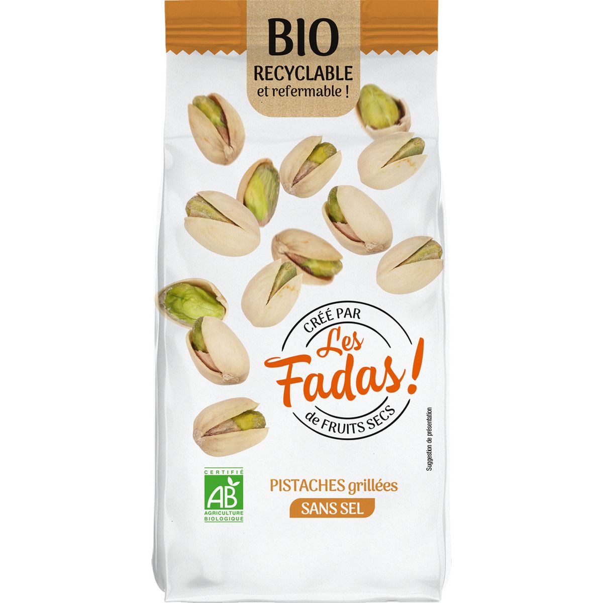 LES FADAS Pistaches bio grillées sans sel 100g