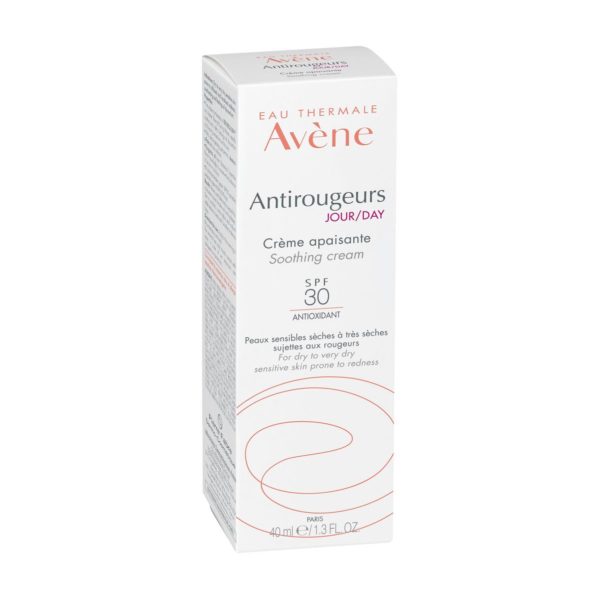 AVÈNE Crème de jour anti rougeurs apaisante SPF30 pour peaux sensibles sèches à très sèches 40ml