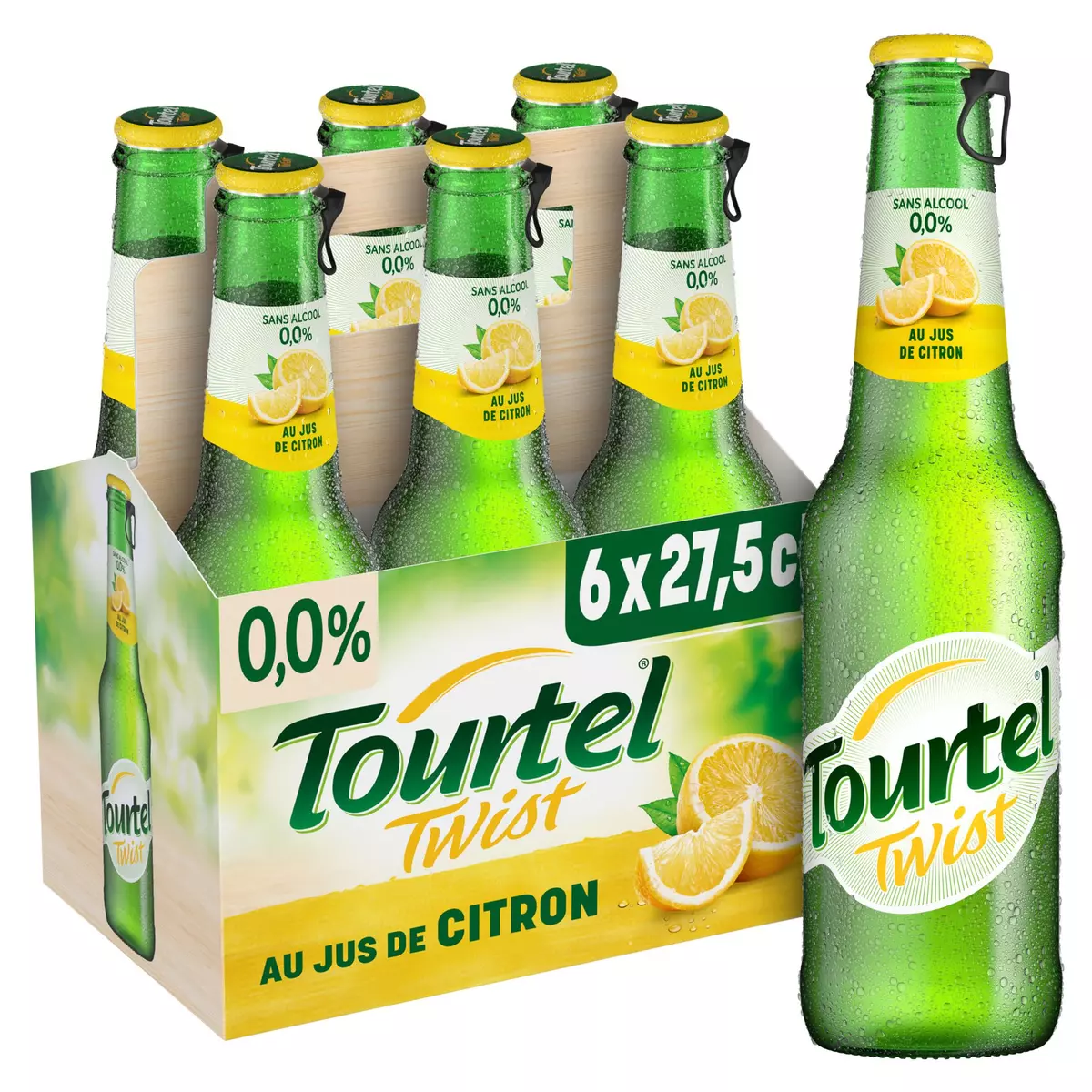 TOURTEL TWIST Bière sans alcool 0.0% aromatisée au jus de citron 6x27.5cl