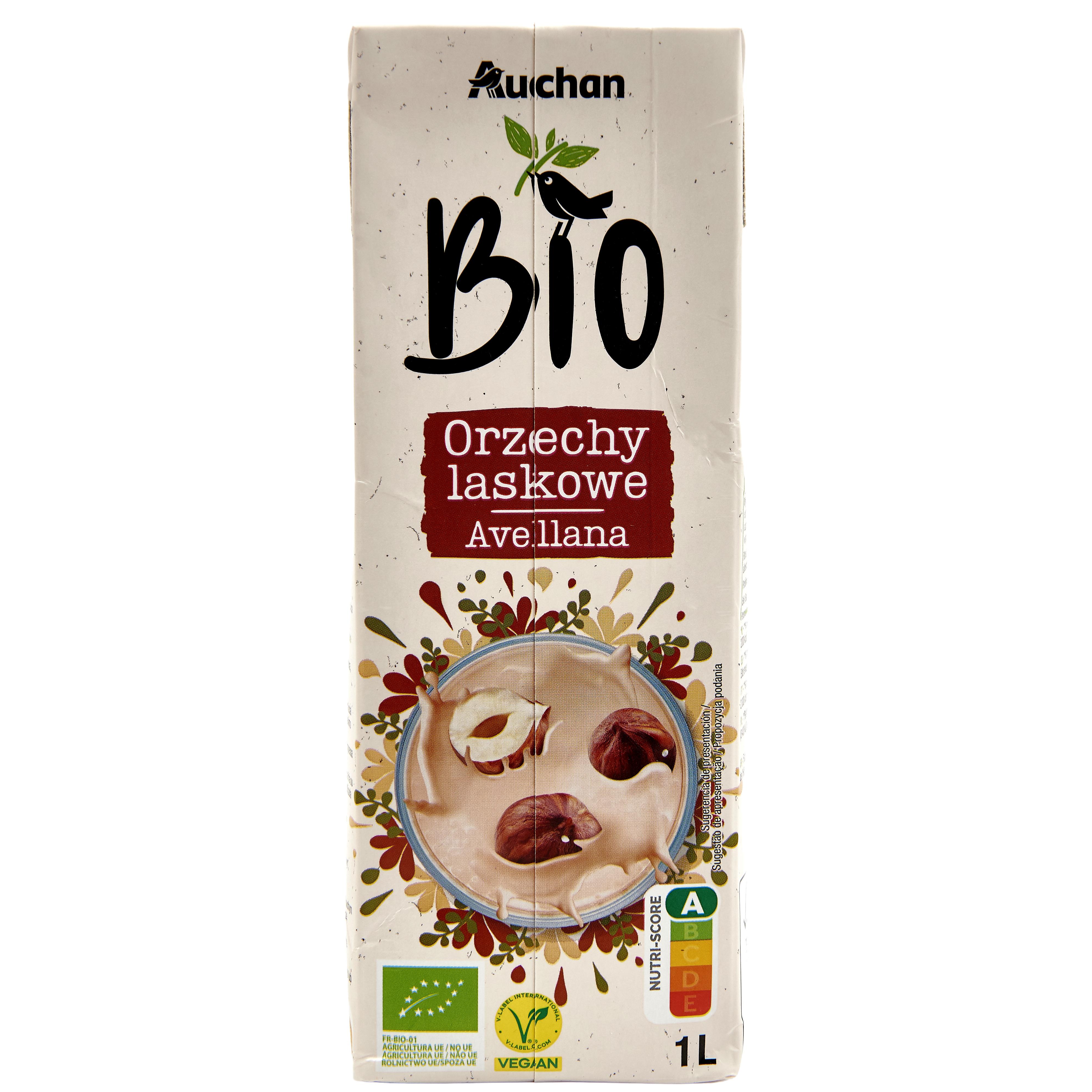 Voir la diapositive 2 : AUCHAN BIO Boisson végétale à base de noisette 1l
