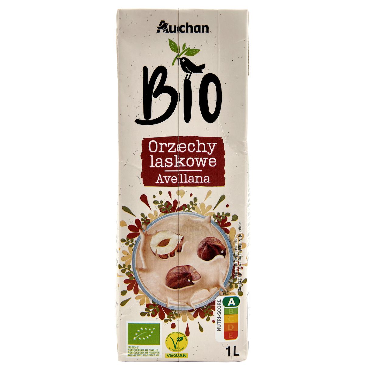 AUCHAN BIO Boisson végétale à base de noisette 1l