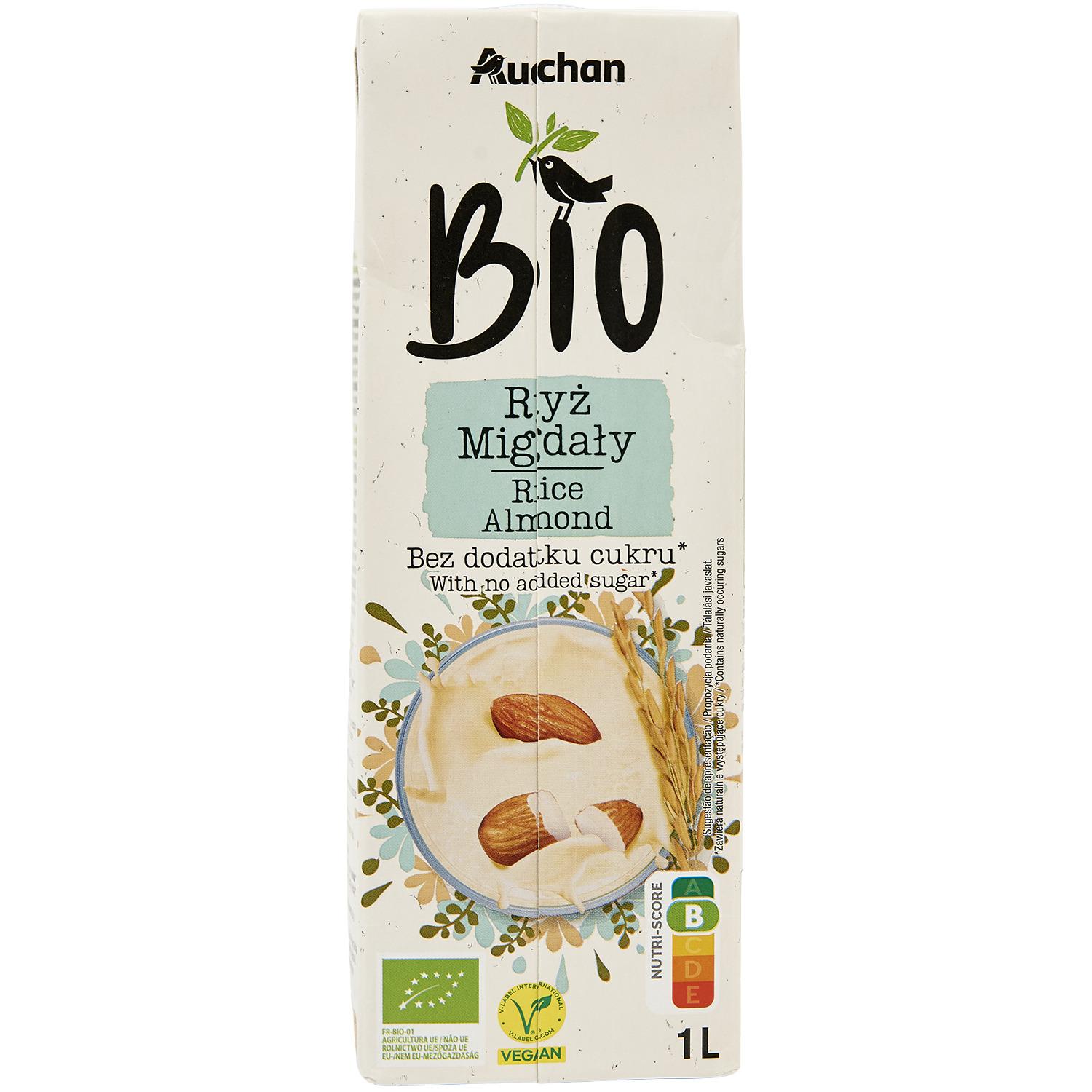 Voir la diapositive 2 : AUCHAN BIO Boisson riz amande 1l
