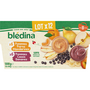 Voir la diapositive 1 : BLEDINA Petits pots de purée de fruits panaché dès 8 mois 12x100g