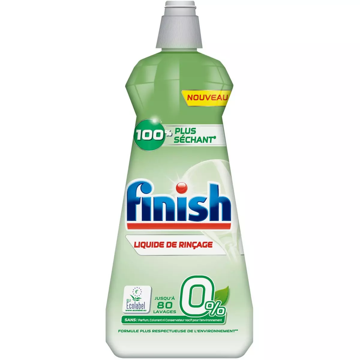 FINISH Liquide de rinçage 0% lave-vaisselle 100% plus séchant 400ml